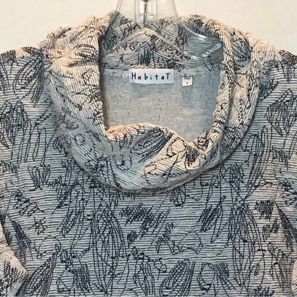 Habitat a-line tunic with relaxed cowl neck abstract print size small - Picture 3 of 8